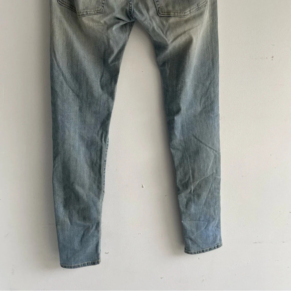 Represent England Worn Distressed Skinny Jeans pale blue 22423 - Picture 6 of 14